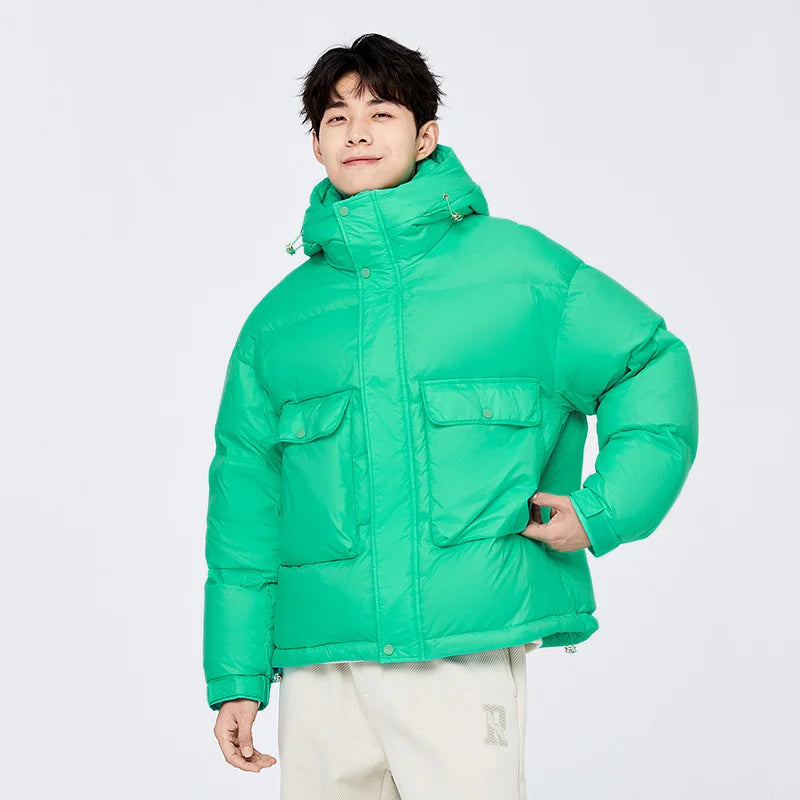 Semir Down Jacket Men 2022 Winter New Warm And Comfortable Simple Top Solid Color Casual Hooded Jacket Trendy