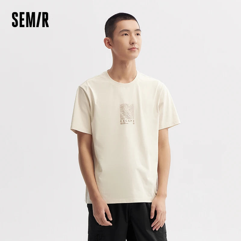 Semir Short Sleeve T-Shirt Men 2024 New Summer Version Outdoor Fashionable Printed Top Cool Feeling Antibacterial
