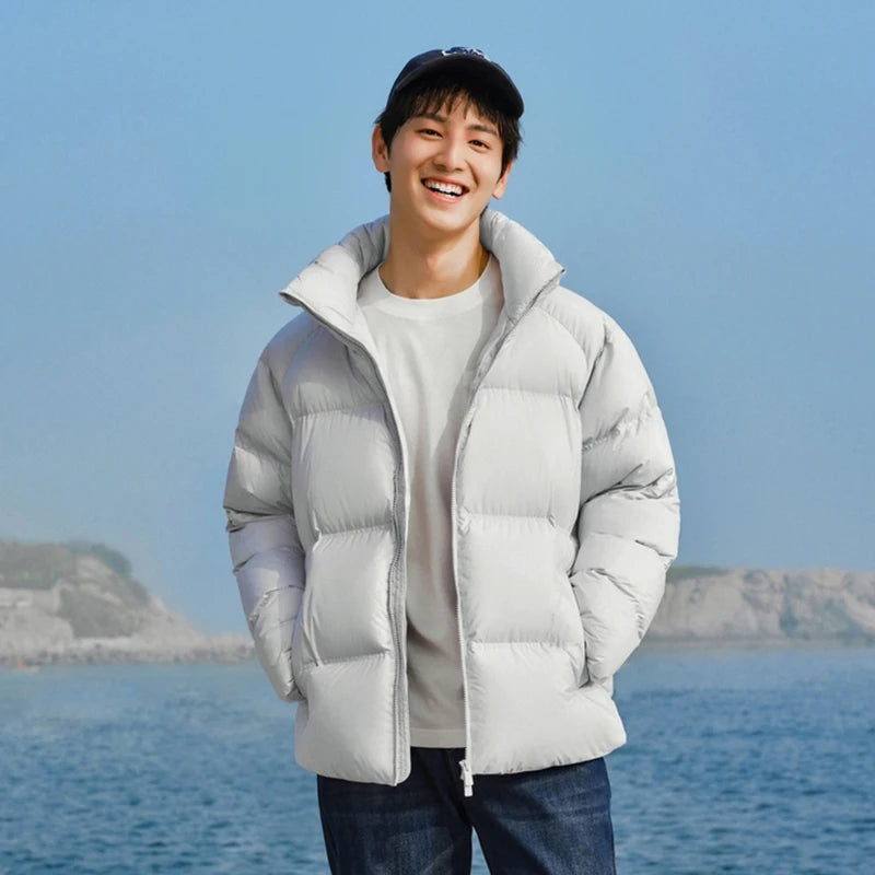 Semir Down Jacket Men Women 2024 Winter New Light Short Coat Three-Proof Thermal Puffer Coat Couple Top Trendy Down Jacket