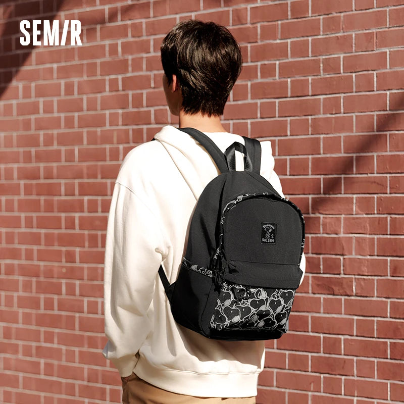 Semir Backpack Men 2024 New Version Cartoon Printed Couple's Backpack Large-capacity Laptop Bag for Women