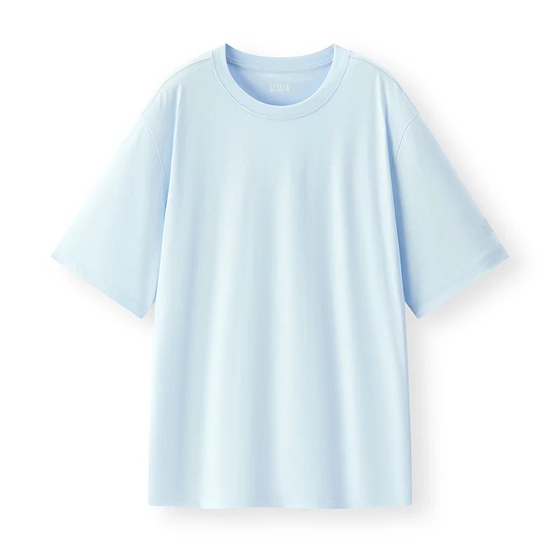 Semir Short Sleeve T-Shirt Men Moisture Wicking Antibacterial T-Shirt 2025 New Summer Solid Color Top for Heat Protection