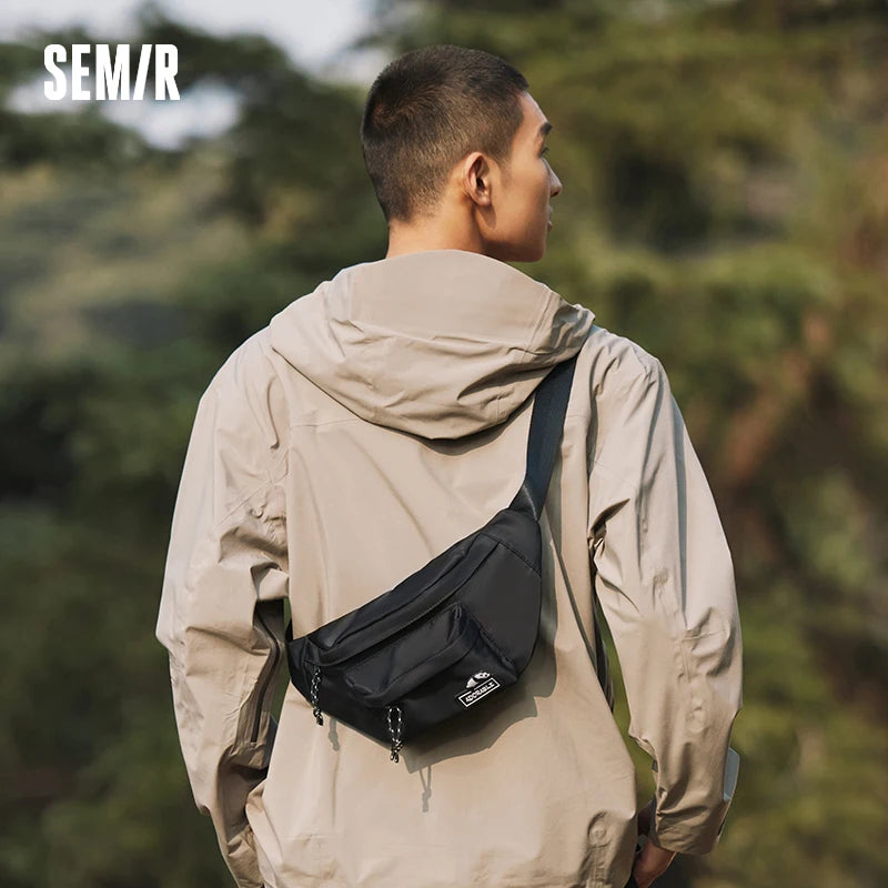 Semir Crossbody Bag Men Panda Series Outdoor Style Sports Waist Bag 2024 New Version Trendy Couple's Backpack Textured