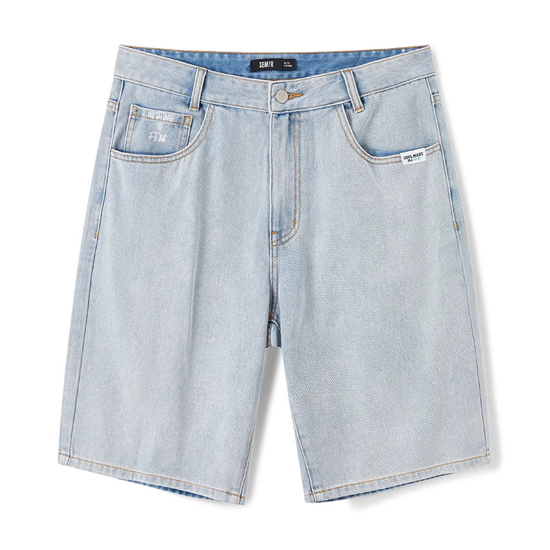 Semir Men Jeans 2024 Summer New Cool Feel Antibacterial Casual Daily Trend Casual Fashion Fifth Pants