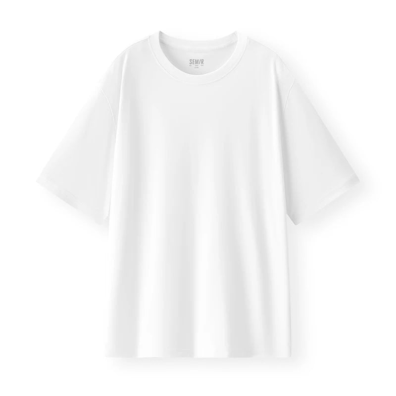 Semir Short Sleeve T-Shirt Men Moisture Wicking Antibacterial T-Shirt 2025 New Summer Solid Color Top for Heat Protection