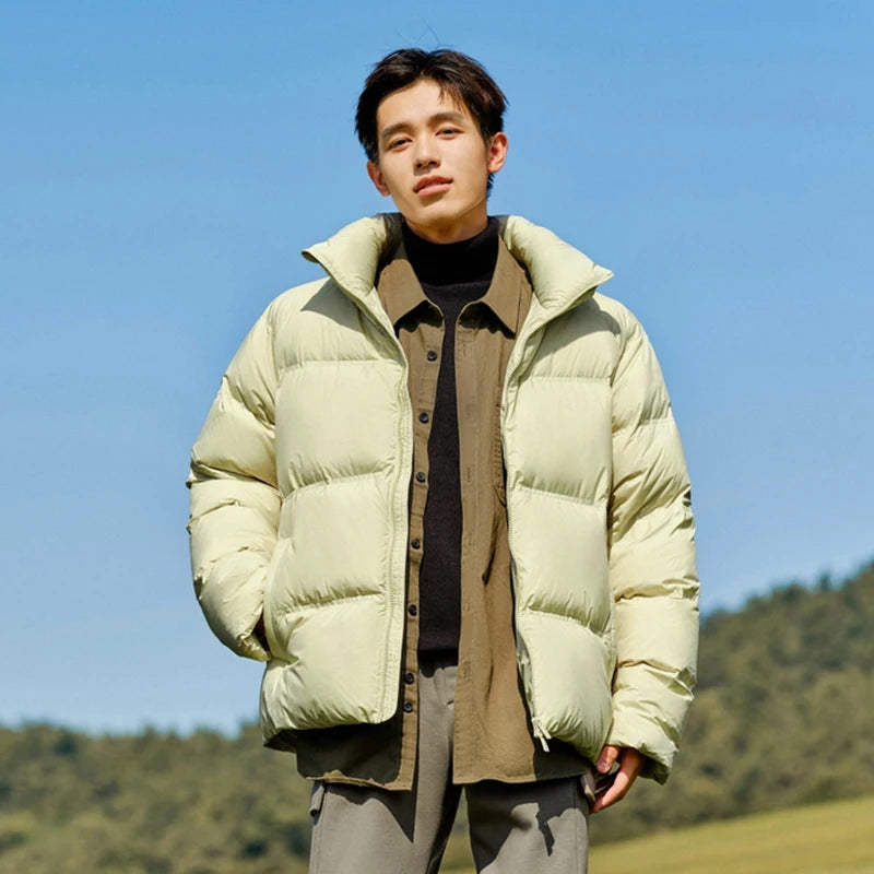 Semir Down Jacket Men Women 2024 Winter New Light Short Coat Three-Proof Thermal Puffer Coat Couple Top Trendy Down Jacket
