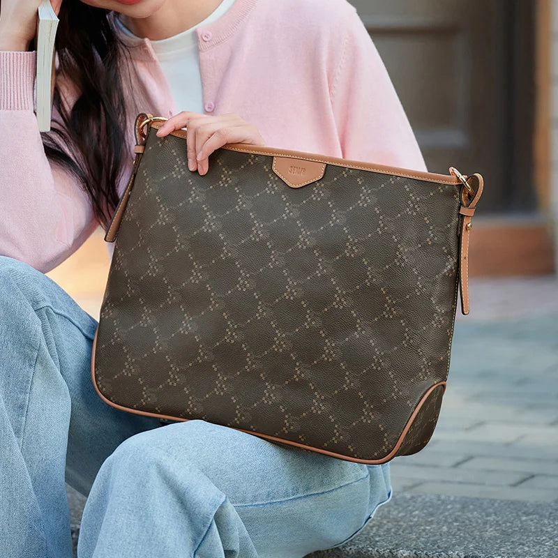 Semir Tote Bag Women 2025 New Style Vintage Monogram Crossbody Bag Popular Shoulder Bag Large-capacity Shopping Bag
