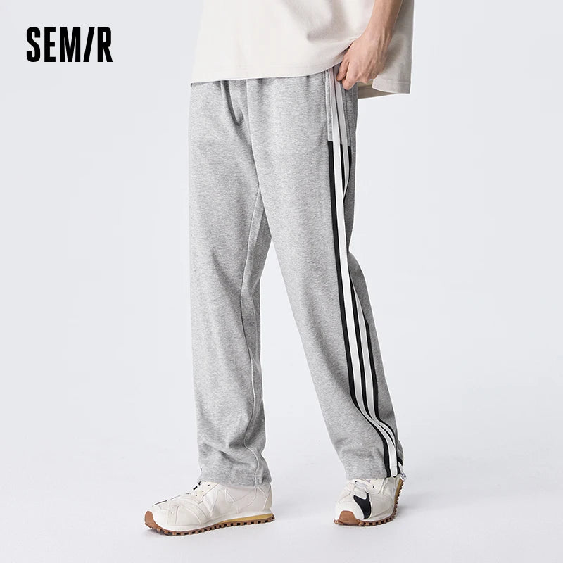 Semir Casual Pants Men 2024 Summer New Fashion Daily Simple Sports Personality Comfortable Trend Knit Sweatpants