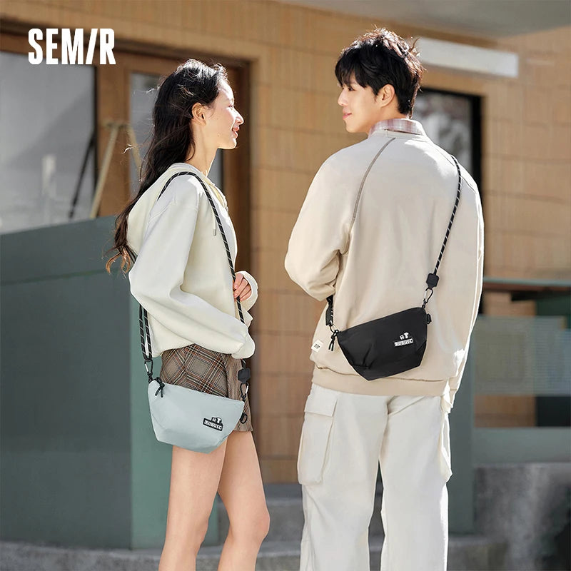 Semir Men Cargo Crossbody Bag Panda Print Outdoor Cycling 2025 New Couple Streetwear Shoulder Pack
