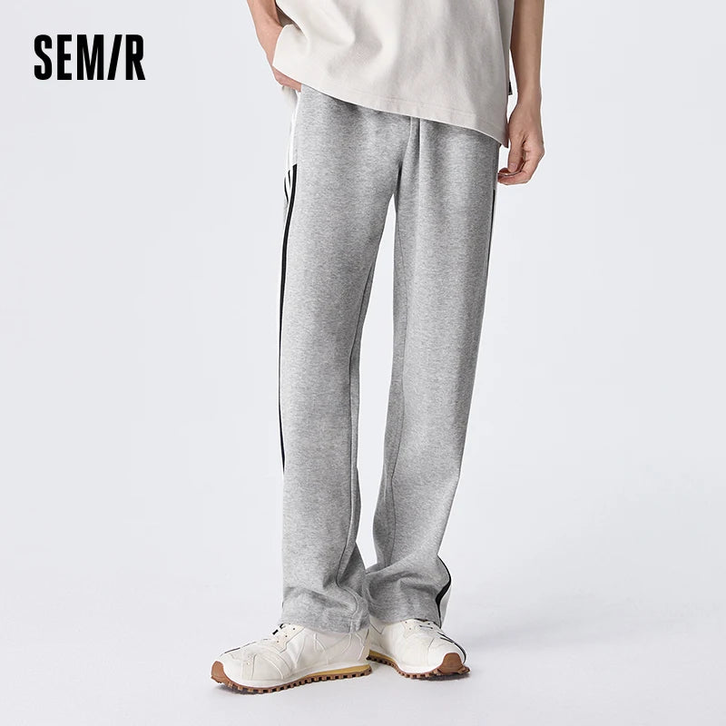 Semir Casual Pants Men 2024 Summer New Fashion Daily Simple Sports Personality Comfortable Trend Knit Sweatpants