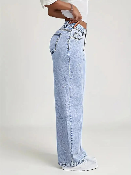 Women's Loose Wide Leg Straight Jeans