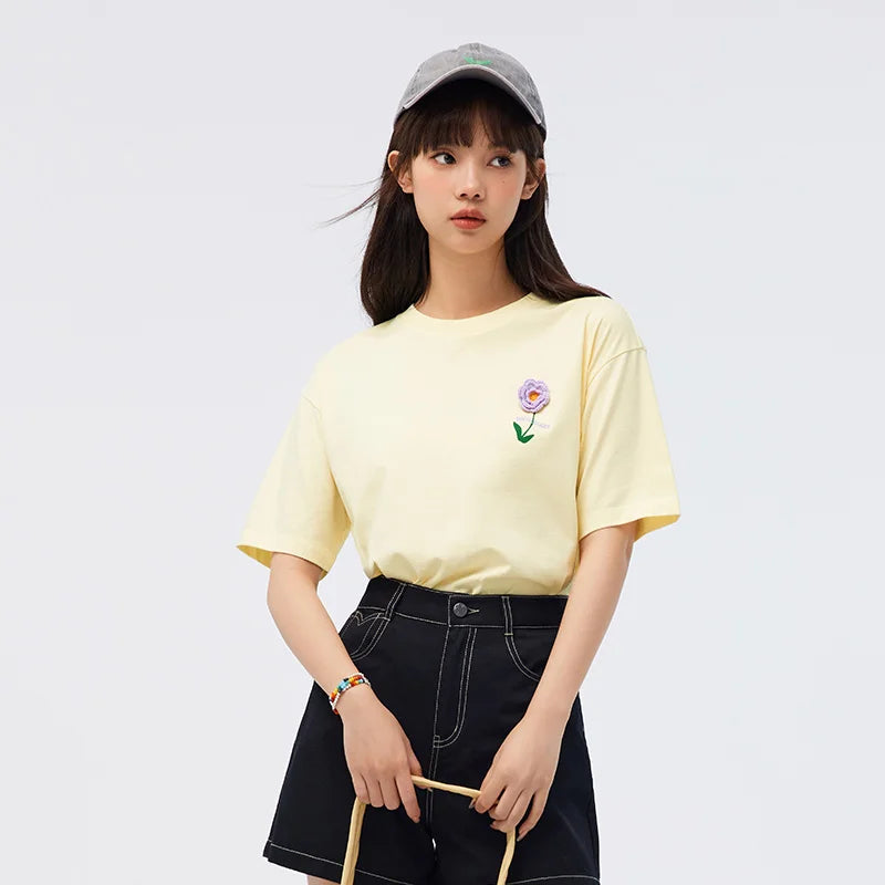 Semir Short Sleeve T-Shirt Women Mid-long Style Moisture-wicking and Quick-dry 2025 New Style Summer Outfit Gentle Pink Top