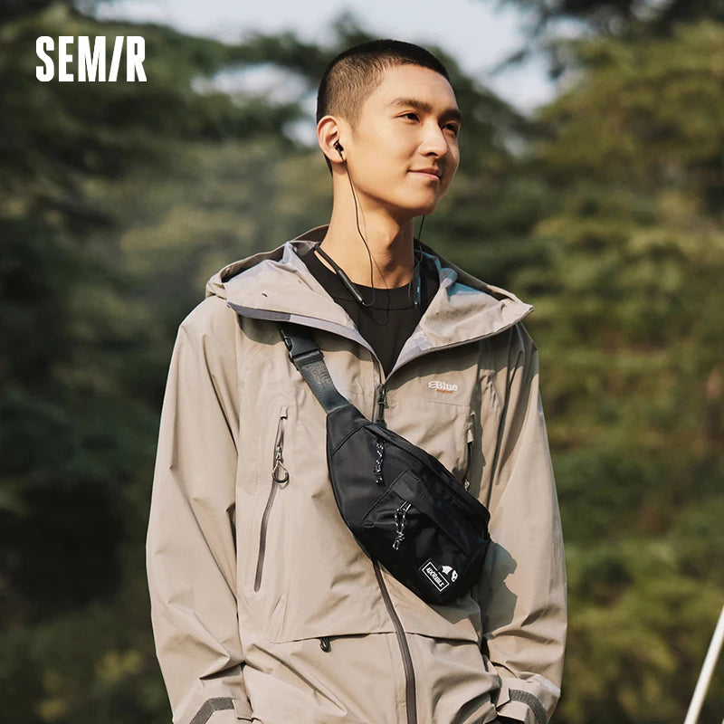 Semir Crossbody Bag Men Panda Series Outdoor Style Sports Waist Bag 2024 New Version Trendy Couple's Backpack Textured