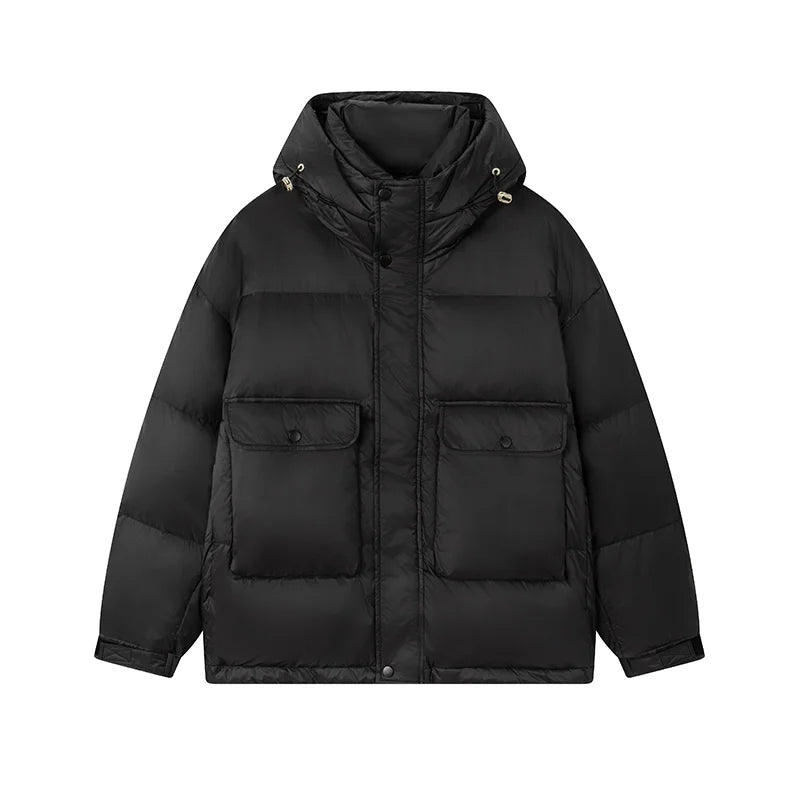 Semir Down Jacket Men 2022 Winter New Warm And Comfortable Simple Top Solid Color Casual Hooded Jacket Trendy