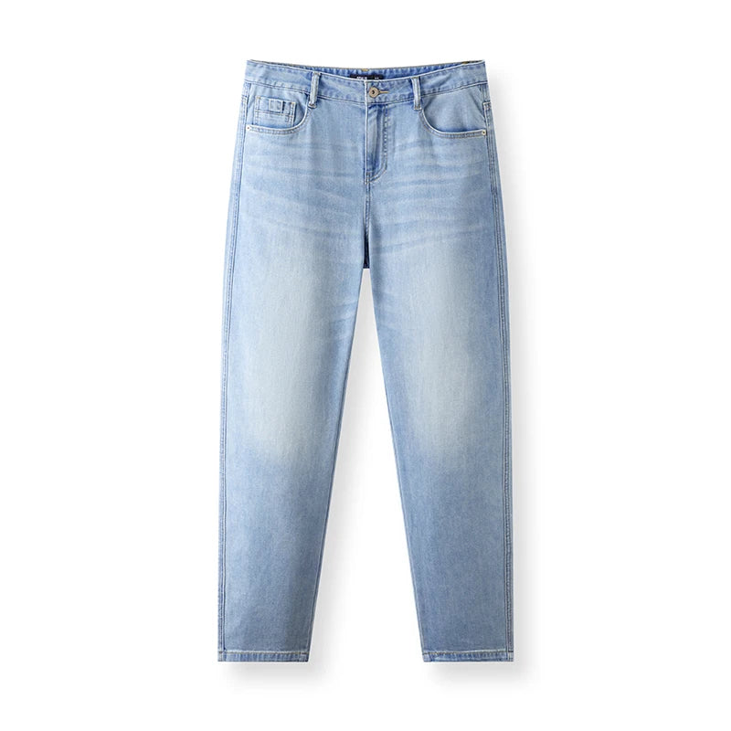 Semir Jeans Men Straight-Leg Retro Distressed 2025 New Summer Pants Cool Feeling Long Pants for Everyday and Trendy Outfits