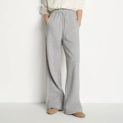 Semir Women Pants Fleece Lined Drawstring Wide Leg