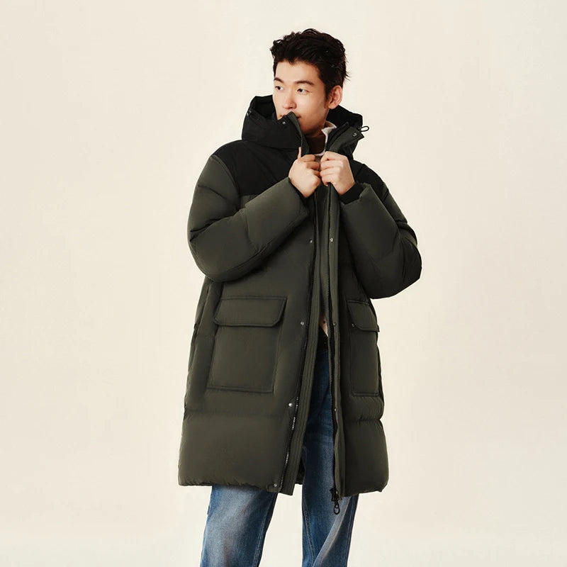 Semir Men Down Jacket Long Waterproof Hooded