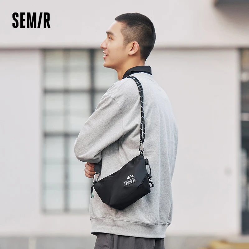 Semir Dumpling Bag Men Trendy and Cool Workwear Style Crossbody Bag 2024 New Version Outdoor Sports Couple's Backpack