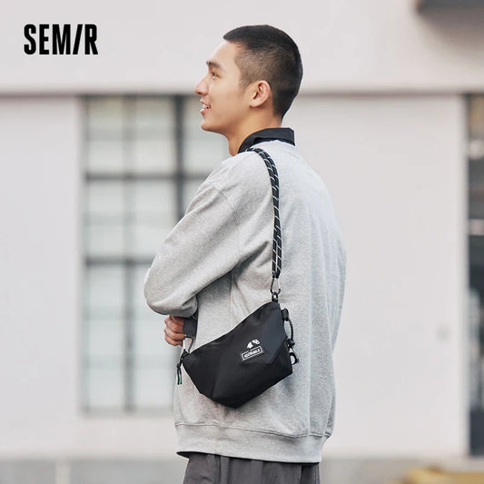 Semir Dumpling Bag Men Trendy and Cool Workwear Style Crossbody Bag 2024 New Version Outdoor Sports Couple's Backpack
