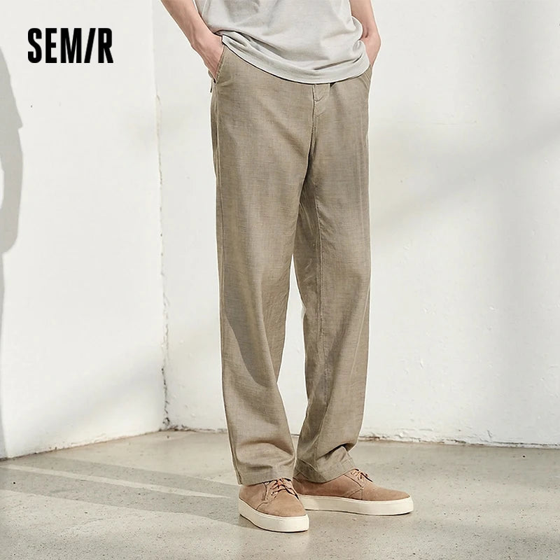Semir Men Linen Cotton Loose Pants