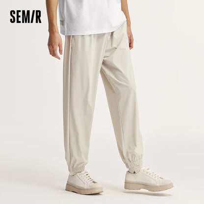 Semir Casual Trousers Men Cool Feeling Sun Protection Sporty Loose Cuffed Trousers Summer Long Trousers Printed Trousers