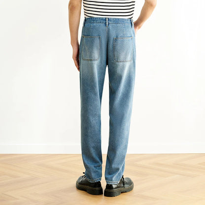 Semir Jeans Men Retro Distressed Wash Cool Feeling Tapered Pants 2025 New Summer Long Pants Classic Versatile for Casual Wear