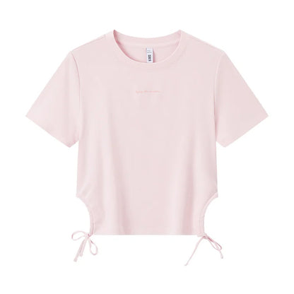 Semir Short-Sleeved T-Shirt Women Short And Simple Letter Print Color-Blocked New In 2024 Summer