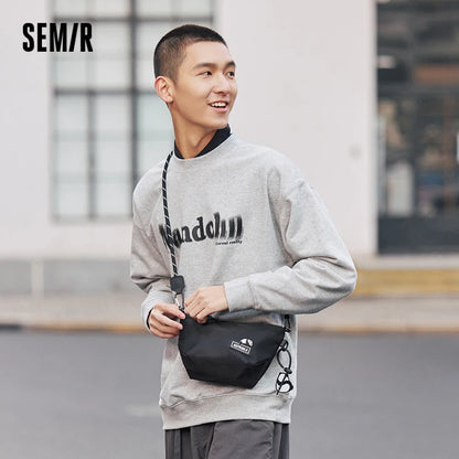 Semir Dumpling Bag Men Trendy and Cool Workwear Style Crossbody Bag 2024 New Version Outdoor Sports Couple's Backpack