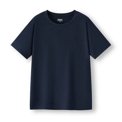 Semir Short Sleeve T-Shirt Men Pure Cotton Bottoming Shirt 2025 New Spring Solid Color Inner Layer Top Versatile White T-Shirt