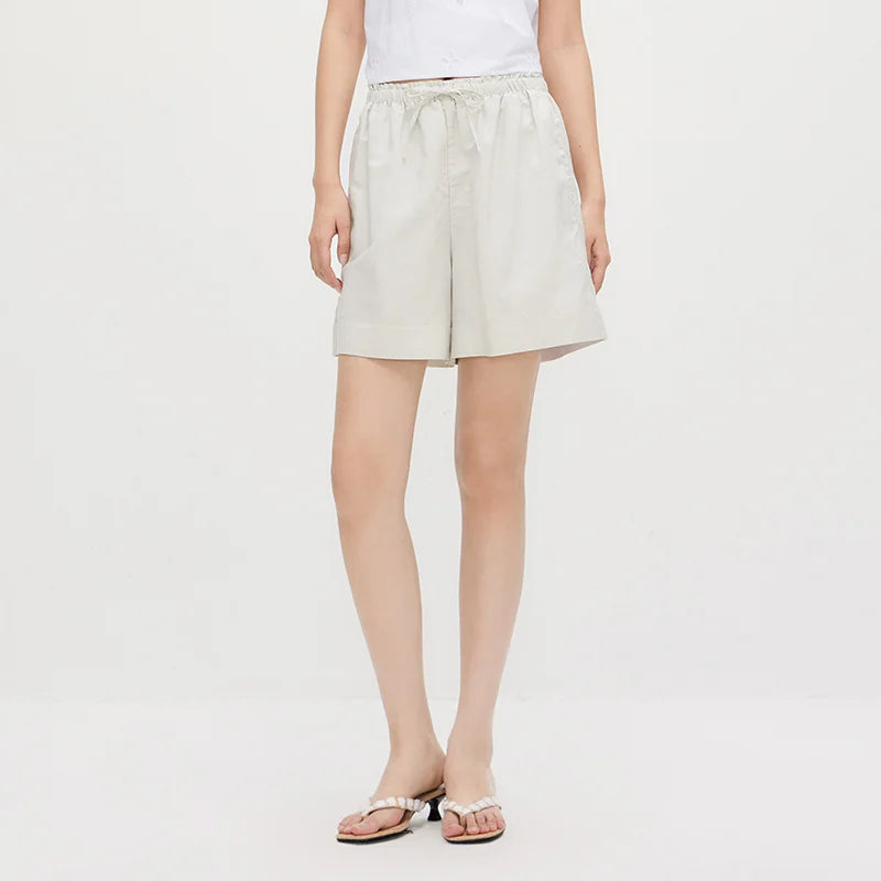 Semir Women Shorts Ruffle Draping Loose Straight