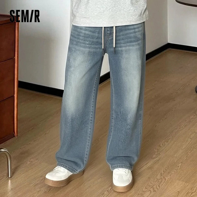 Semir Men Vintage Loose Denim Pants