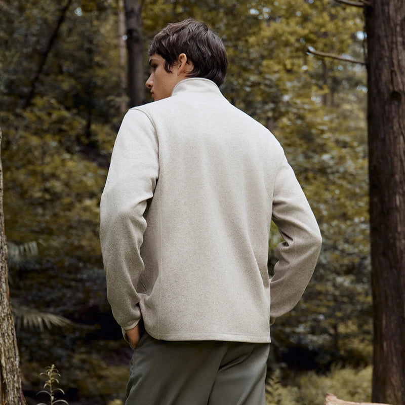 Semir Men Knit Zip Stand Collar Jacket