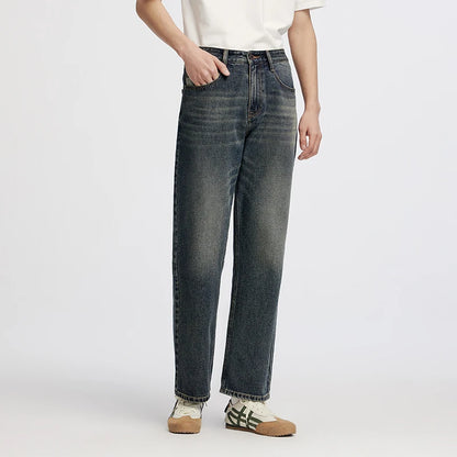 Semir Men Retro Washed Loose Jeans