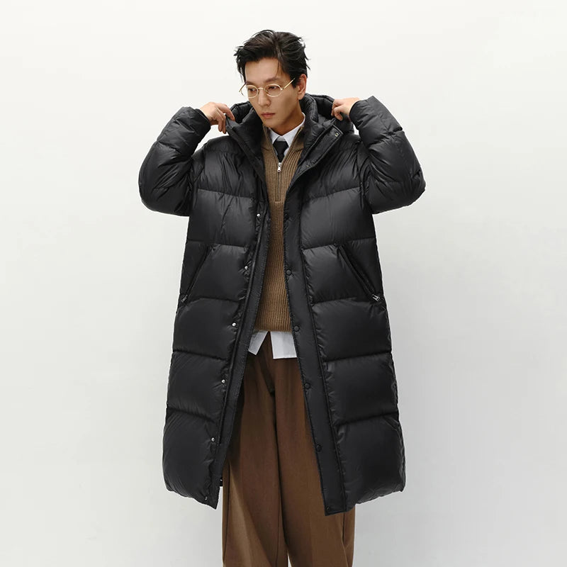 Semir Men Down Jacket Goose Down Long Hooded