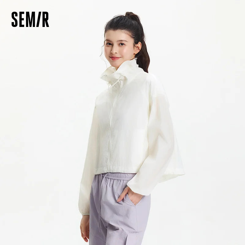 Semir Women UV Jacket Bud Collar Loose Fit