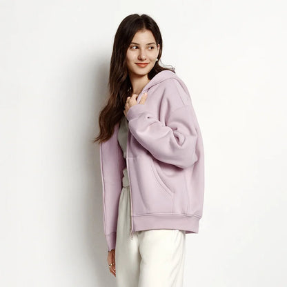 Semir Women Jacket Fleece Drop Shoulder Hooded