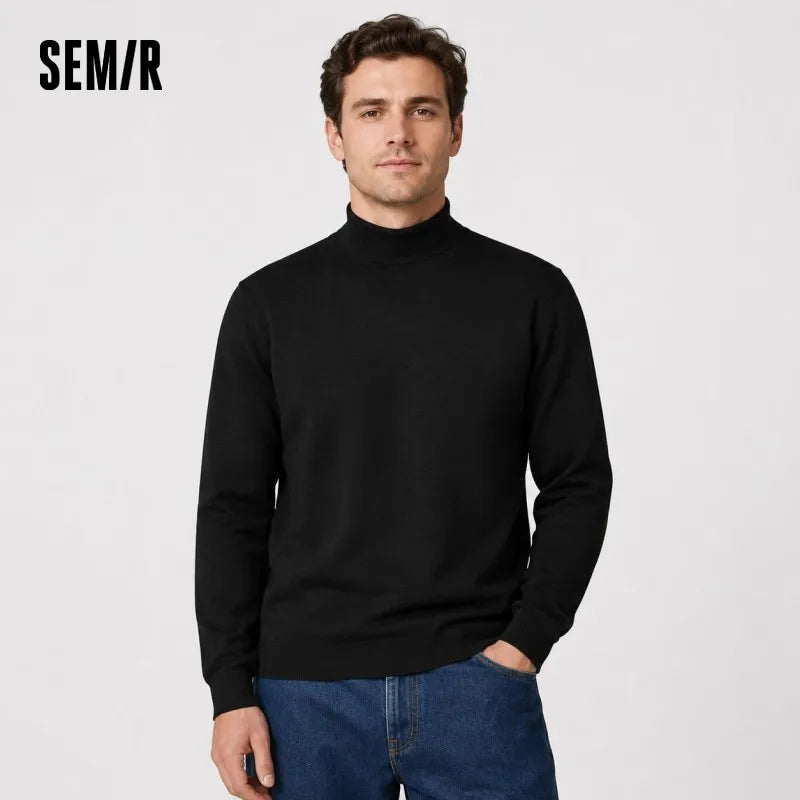 Semir Men Wool Sweater High Neck Warm