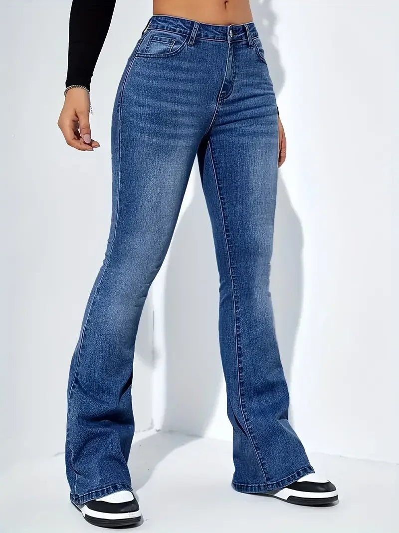 Women's High Waist Flare Jeans