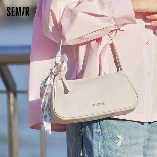 Semir Bag Underarm Bag Women 2024 New Gentle Fashion Textured Shoulder Bag Delicate Casual Commuter Crossbody Bag