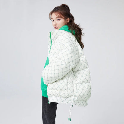 Semir Down Jacket Women with Presbyopia All Over Print Oversize Stand Collar Fashionable Winter Raglan Sleeves Warm Trendy Cool
