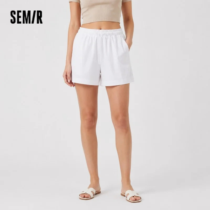 Semir Women Shorts Ruffle Draping Loose Straight