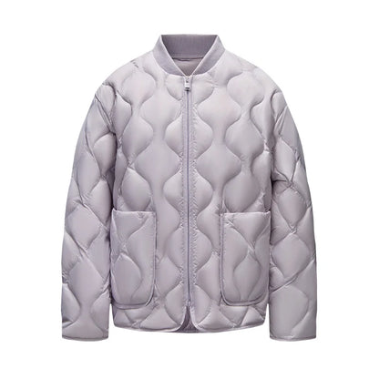 Semir Down Jacket Women Solid Color Three-Proof Loose Casual Style New Winter 2024 Lazy Baseball Collar Lightweight Coat