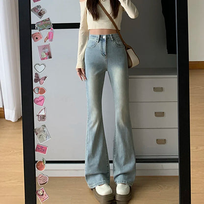Women's High Waist Flare Jeans