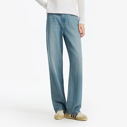 Semir Women Jeans Vintage Washed Wide Leg