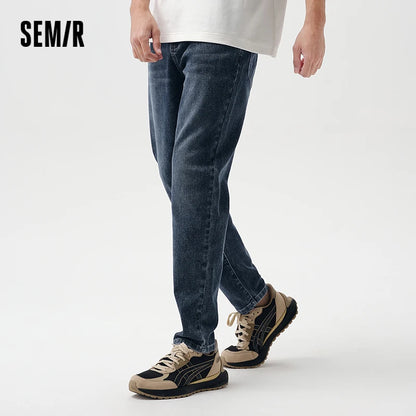 Semir Jeans Men Spring Classic Simple and Versatile Tapered Pants Daily Commuting Style Long Pants