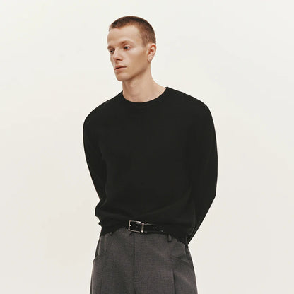 Semir Men Knitted Sweater Crew Neck Cashmere Blend