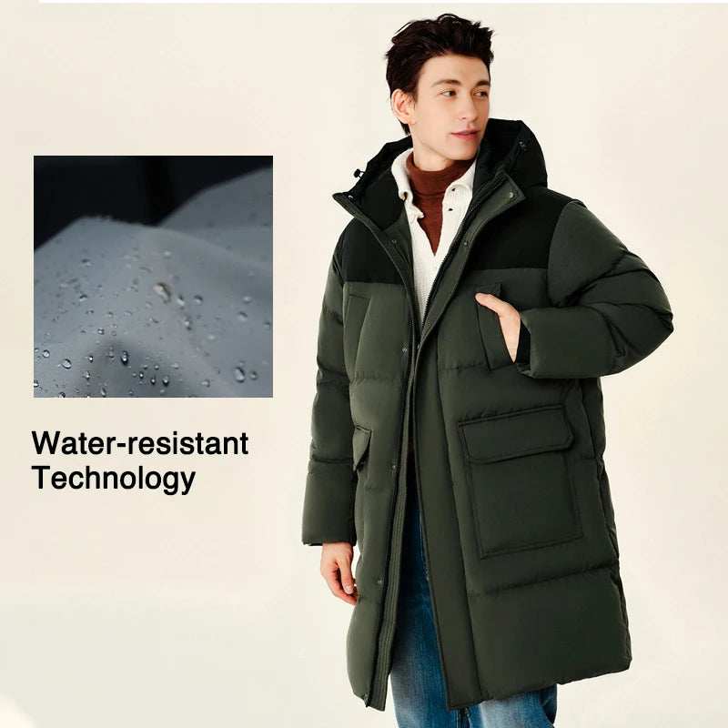 Semir Men Down Jacket Long Waterproof Hooded
