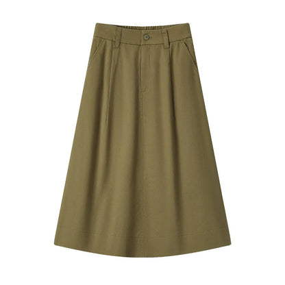 Semir Women Skirt Cotton Loose Umbrella
