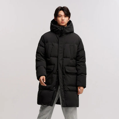 Semir Men Down Jacket Long Waterproof Hooded