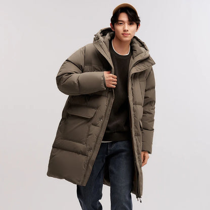 Semir Men Down Jacket Long Waterproof Hooded