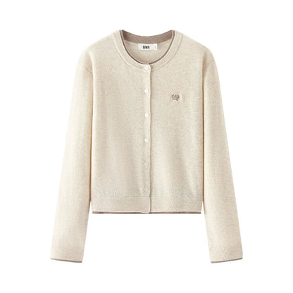 Semir Women Knitted Sweater Slim Embroidered Pullover